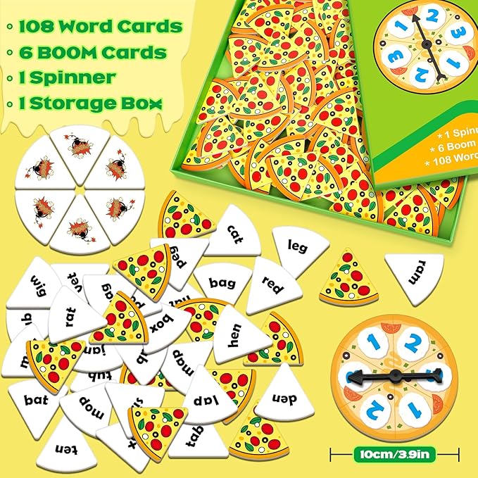 CVC Word Games Phonics Games for Kids, Learn to Read CVC Flash Cards Sight Word Reading Activities, Speech Therapy Toys Toddler Kindergarten Preschool Learning Educational Toys