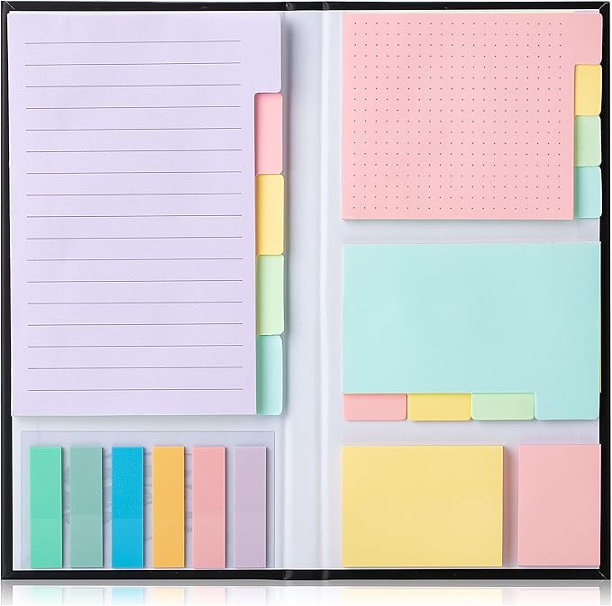 Mr. Pen- Sticky Notes Set, 410 Pack, Pastel Colors, Divider Sticky Notes, School Supplies, Office Supplies, Planner Sticky Note Dividers Tabs, Book Notes, Stocky Notes for Bible Journaling