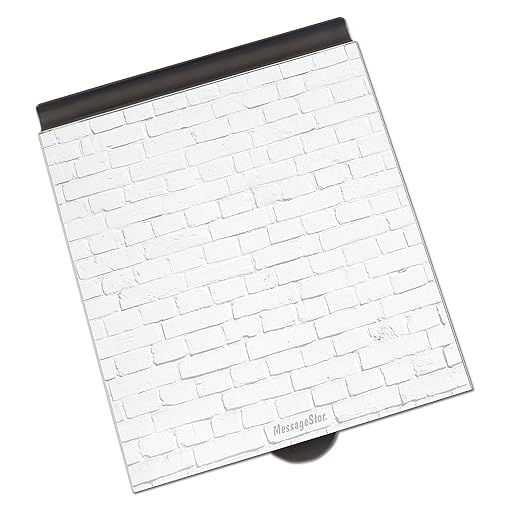 ECR4Kids MessageStor Dry-Erase Glass Board Memo Station, Desk Organizer, White Brick