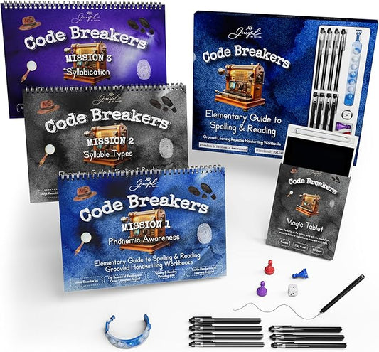 Spy-Themed Elementary Reading and Spelling Set | Orton-Gillingham Aligned Phonics & Decodable Books for Dyslexia | CVC Word Games for Homeschool & Classroom