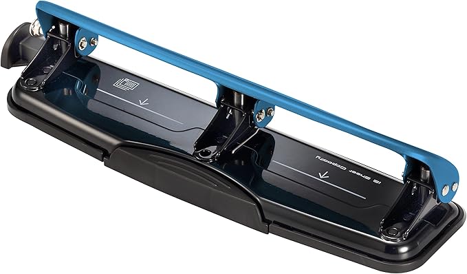 Bostitch Office EZ Squeeze™ Reduced Effort 3-Hole Punch, 12 Sheets, Blue (2103)