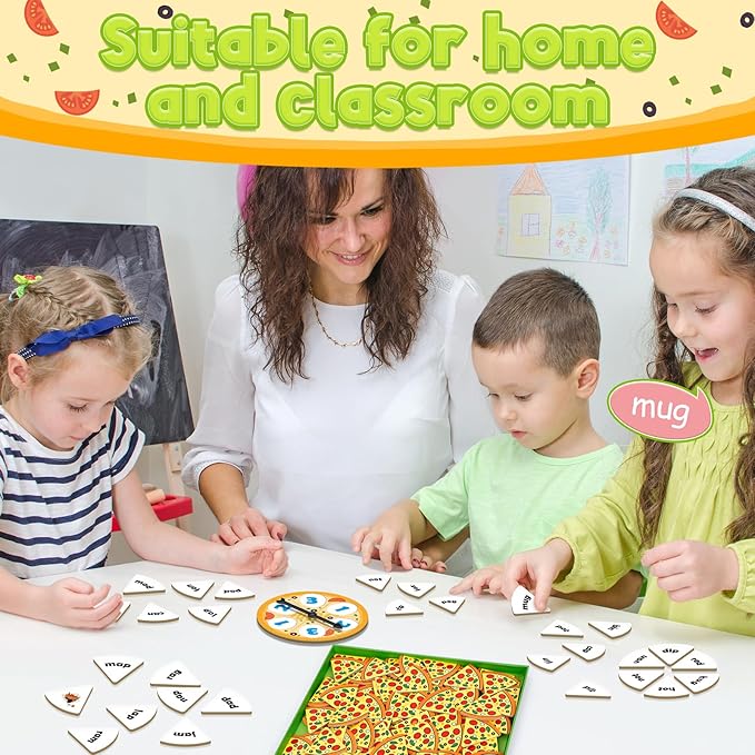 CVC Word Games,Phonics Games,CVC Flash Cards,Speech Therapy Toys for Toddlers Kids,Learn to Read,Reading Learning Sight Word Games,Kindergarten Preschool Learning Activities Educational Toy