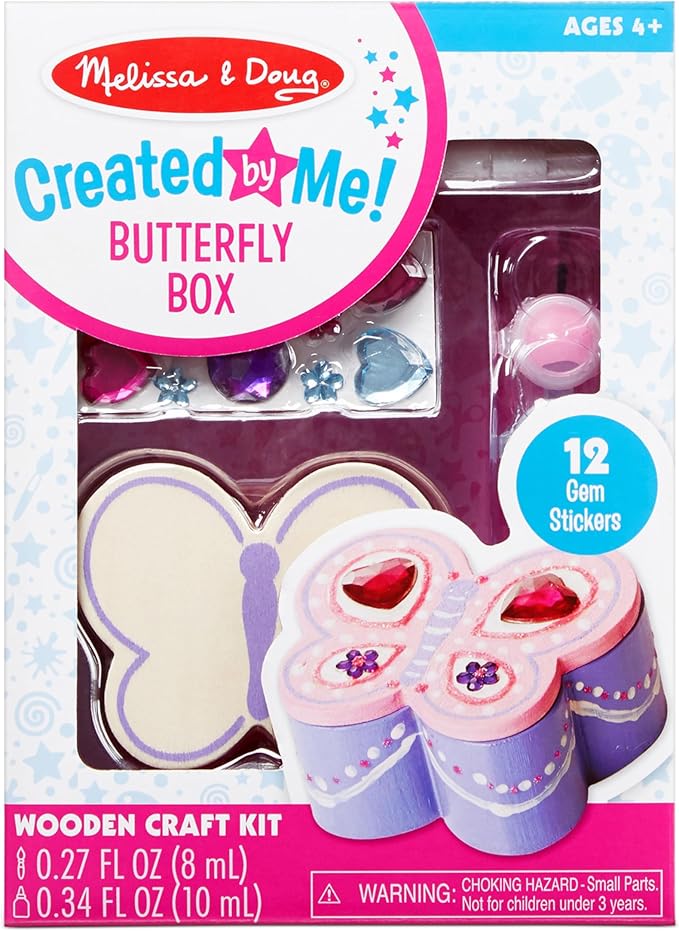 Melissa & Doug Created by Me! Butterfly Box Wooden Craft Kit