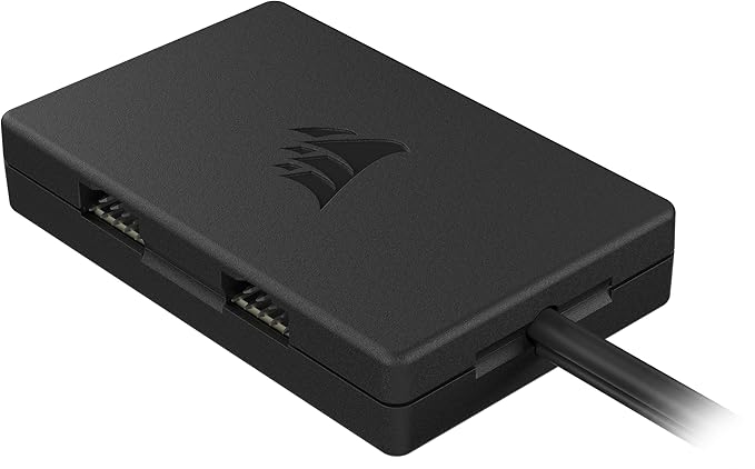 Corsair Internal 4-Port USB 2.0 Hub - 4X 9-Pin USB 2.0 Ports - Easy Magnetic Installation - Compatible with Most Intel® and AMD® Motherboards - Black