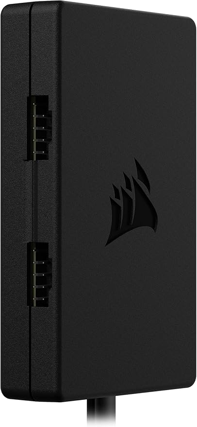 Corsair Internal 4-Port USB 2.0 Hub - 4X 9-Pin USB 2.0 Ports - Easy Magnetic Installation - Compatible with Most Intel® and AMD® Motherboards - Black