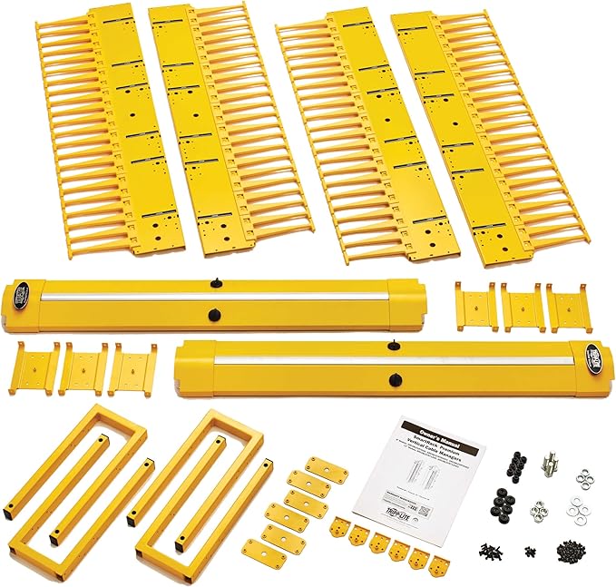 Tripp Lite Vertical Cable Manager, High-Capacity Deep Double Finger Duct, Front-Facing Cover, Two 3.5 feet Tall Sections, 6 inch Wide x 11.4 inch Depth, Yellow, 5-Year Warranty (SRCABLEVRT6HDFC)