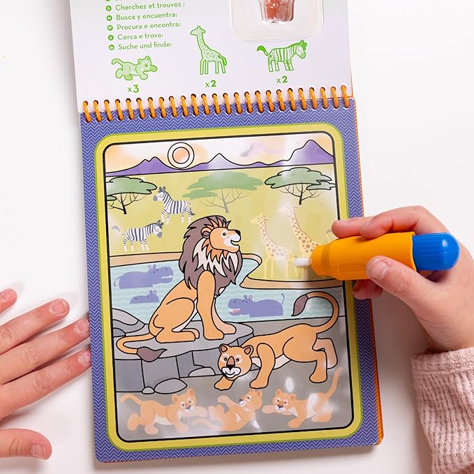 Melissa & Doug On The Go Water Wow! Reusable Water-Reveal Activity Pad - Safari - FSC Certified