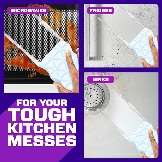 Mr. Clean Magic Eraser Foaming Sponge, Kitchen Grease Eraser, Dawn Cleaning Power, Oven Cleaner, Unstopables Fresh, 8ct