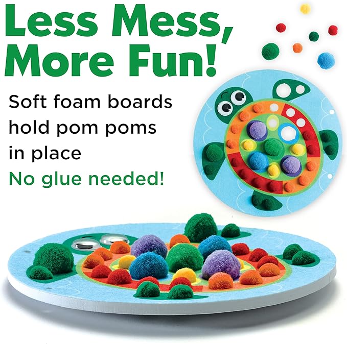 Creativity for Kids Pom Pom Pictures: Animals - Preschool Learning Activities, Sensory Toys for Toddlers, Toddler Arts and Crafts (Ages 3+)