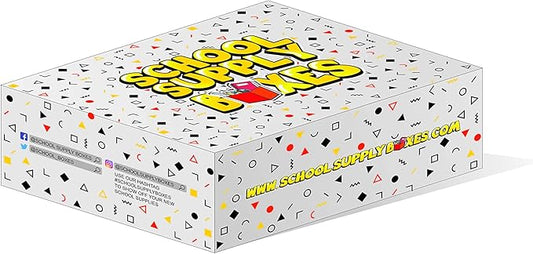 High School Writing Bundle | Case (2 Boxes) - 51 Pieces per Box | School Supply Boxes - Back to School Essentials | Includes Composition Books, Loose Leaf Paper, Index Cards, 12 ct. Pens & More