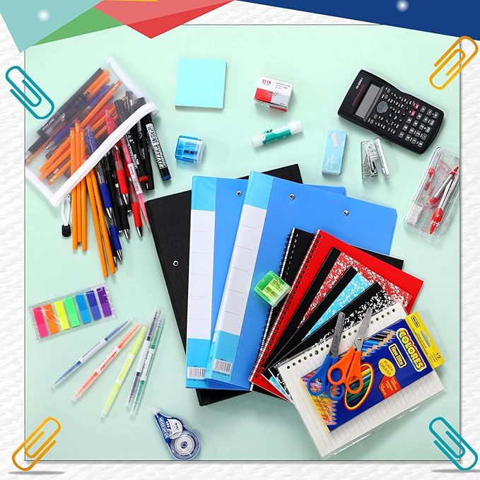 81 Pcs School Supply Kit with Backpack Back to School Supplies Bundle Bulk School Essentials for Elementary Middle High School Students Includes Folders Notebooks Pencils and More(Pink)