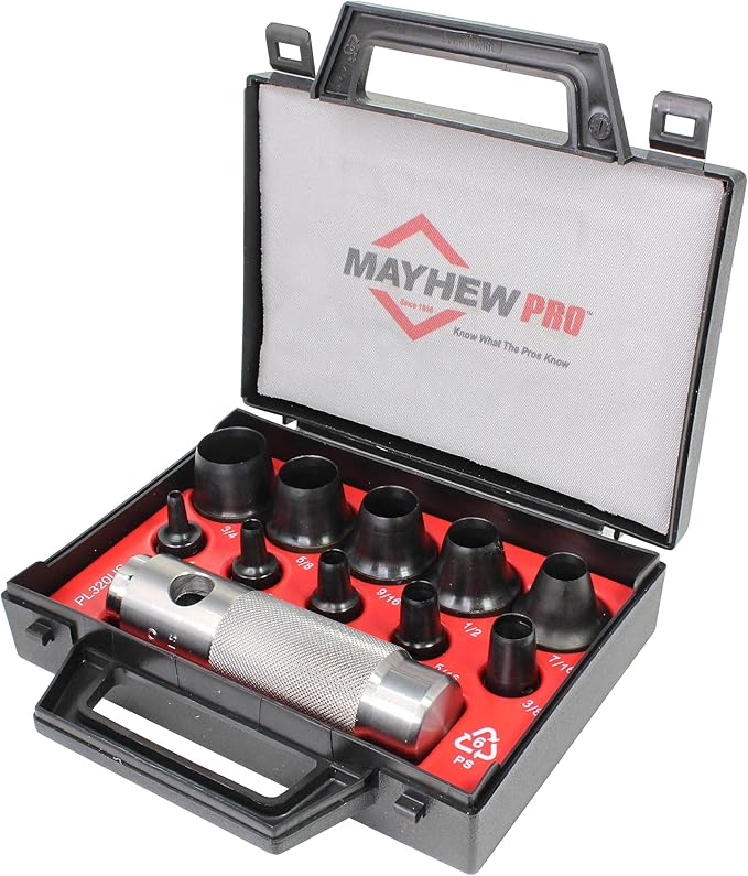 Mayhew Tools 66008 Hollow Punch, 11-Piece Set, Black