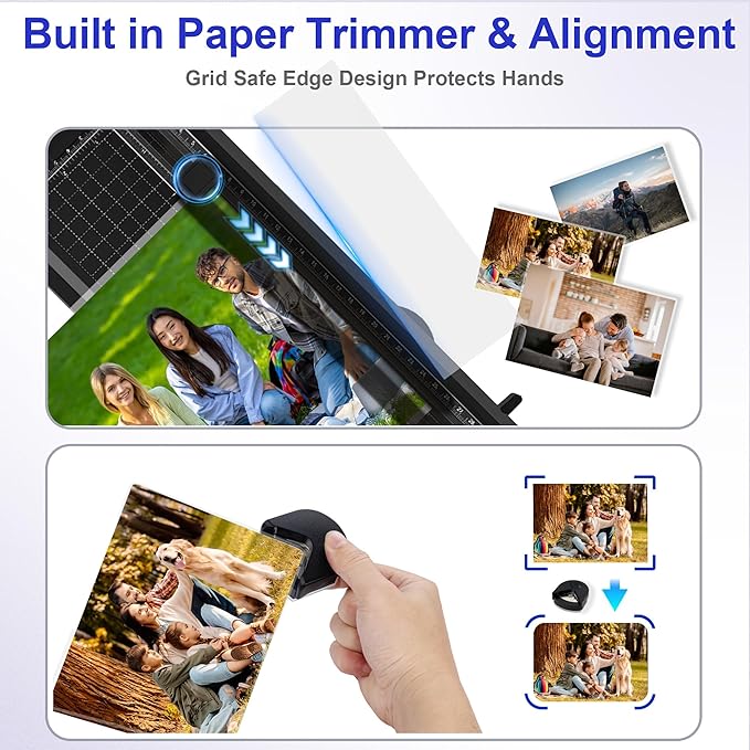 9 inch Laminator Machine with 40 Laminating Sheets, 4-in-1 Thermal Laminator with Paper Trimmer & Corner Rounder, 2-Min Fast Warm Up, Hot & Cold Laminating Machine 8.5 x 11 for Office School Home