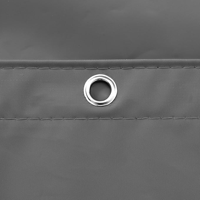 Clawfoot Tub Shower Curtain with 12 Magnets - 36 Metal Hooks Included, 180" W x 70" H Wrap Around, Waterproof PEVA Shower Liner for Bathroom, PVC Free, Metal Grommets - Dark Gray, 180x70