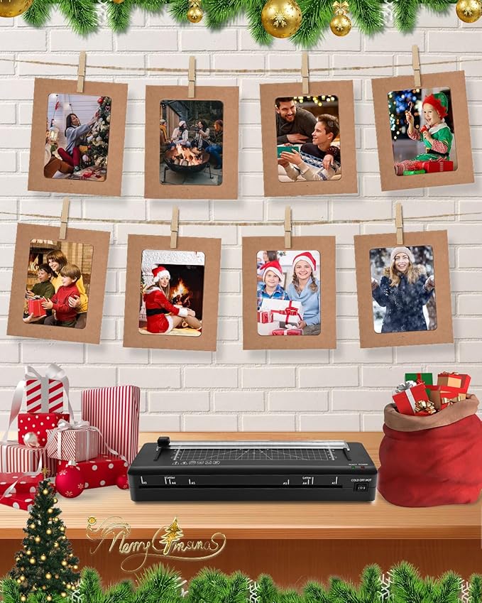 Laminator Machine A3 Laminating Machine with Built-in Trimmer, Fast Warm-up 13 Inch Cold and Thermal Lamination with 50 Laminating Sheets, 5-in-1 Portable Laminators for Home Office School Use