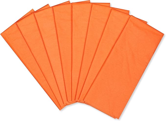 Papyrus 8 Sheet 20 in. x 26 in. Orange Tissue Paper for All Occasions