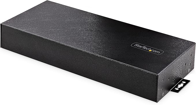 StarTech.com 16-Port Industrial USB 5Gbps Hub with Power Adapter, Metal, DIN/Surface/Rack Mountable, Dual-Host Hub/Switch, TAA