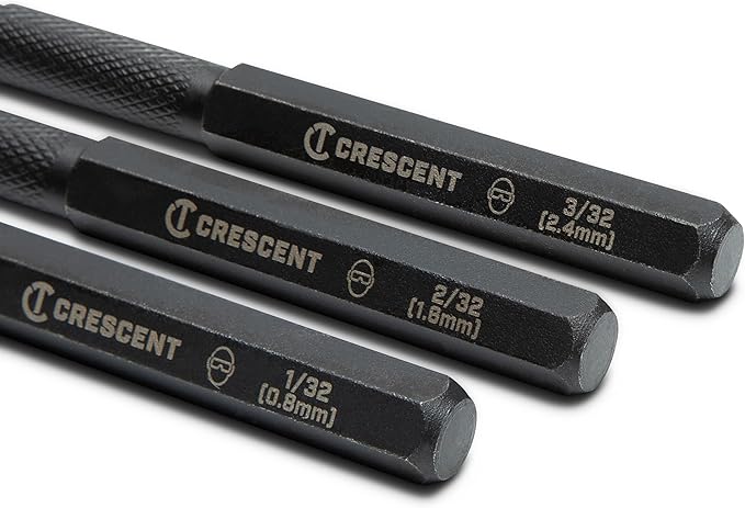 Crescent 3 Piece Set, 5" Steel Punch - CNPS12332S