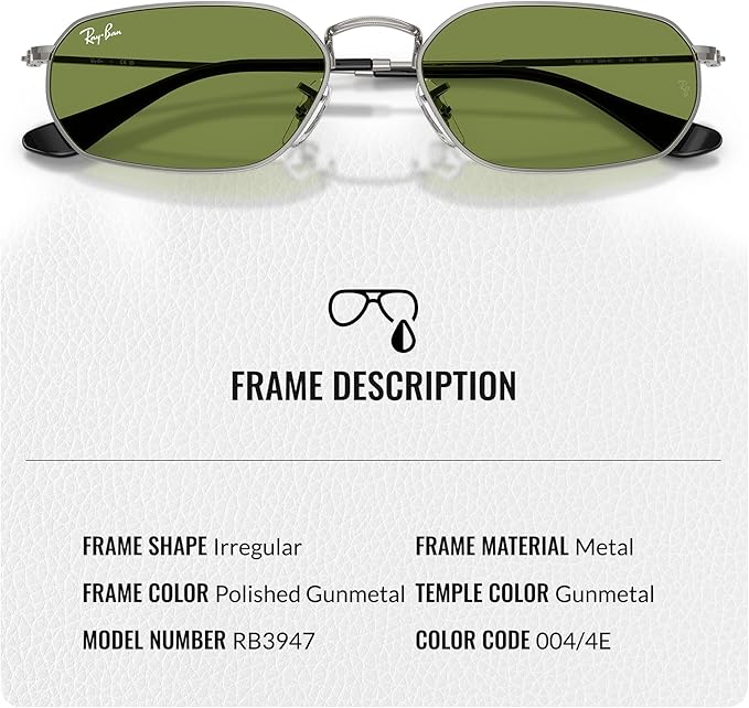 Ray-Ban RB3947 Square-Round Shaped Sunglasses for Men & Women with Official RAYBAN Eyewear Kit – Classic Timeless Design