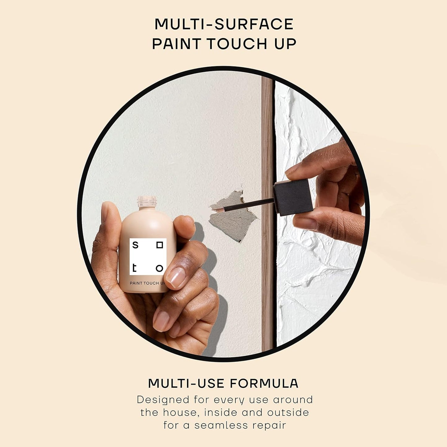 soto White Paint Touch Up, Multi-Surface, Matte Finish (No. 02 Oxman White) - 1.5 Ounces/45 Milliliters of Scratch Repair for Furniture, Walls, Cabinets, Trim, Doors, Indoor/Outdoor