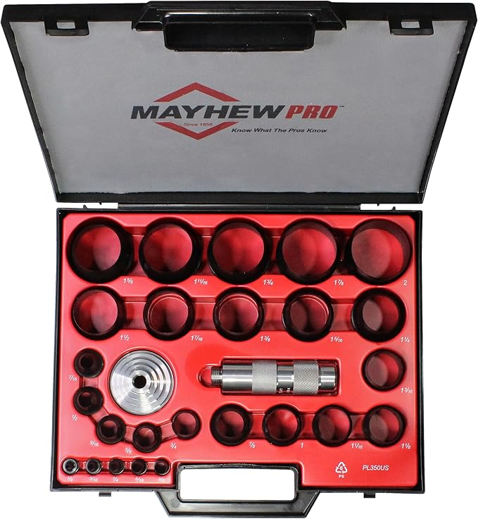 Mayhew Tools 66002 Hollow Punch, 27-Piece Set, Black
