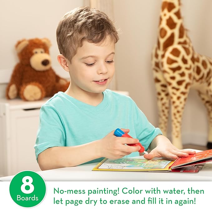 Melissa & Doug On The Go Water Wow! Reusable Water-Reveal Coloring Activity Pad – Sports