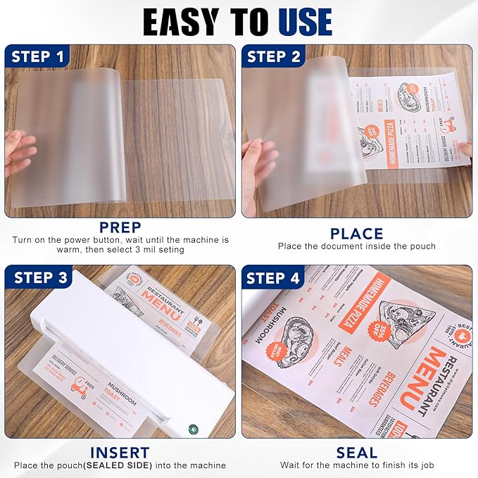 Thermal Laminating Pouches 5 Mil,150 Pack Laminating Sheets, 9 x 11.5 Inches Lamination Sheet Paper for Laminator, Clear, Round Corner Letter Size, Office School Supplies