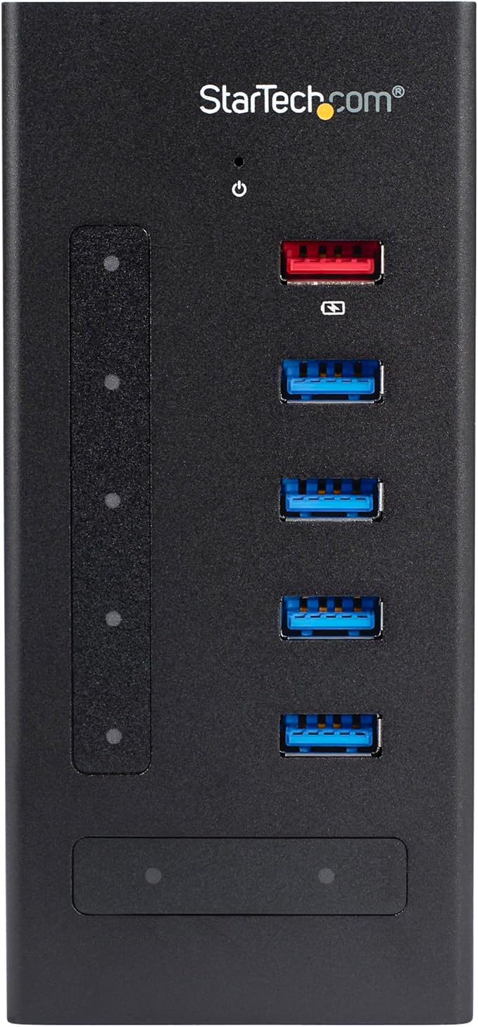 StarTech.com 7 Port USB C Hub - USB Type-C to 2x USB-C/5x USB-A - Commercial Metal USB 3.0 - SuperSpeed USB 3.0 (5Gbps) - BC 1.2 Fast Charge - 5 x usb-a, 2 x usb-c (HB30C5A2CST)