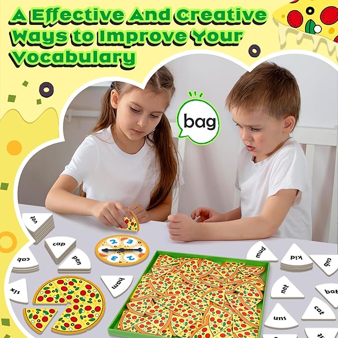 CVC Word Games Phonics Games for Kids, Learn to Read CVC Flash Cards Sight Word Reading Activities, Speech Therapy Toys Toddler Kindergarten Preschool Learning Educational Toys