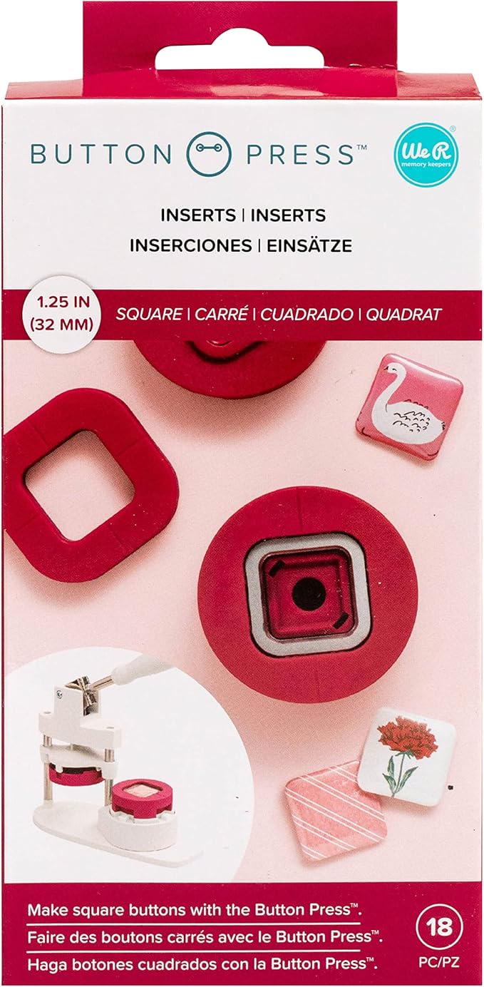 We R Memory Keepers Button Press Insert-Square (31mm)