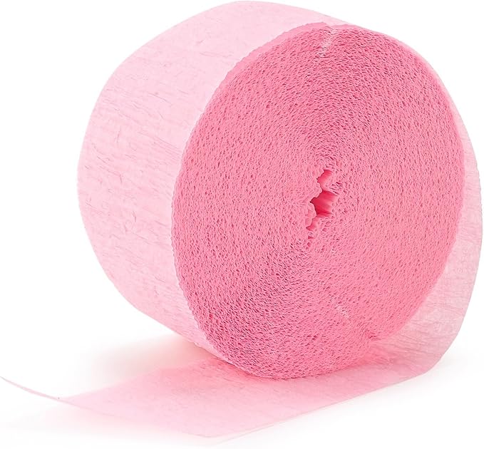 New Pink Crepe Paper Roll - 81' (1 Count) - Great for Stunning DIY Crafts, Party Decor, and More