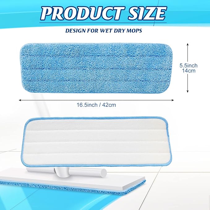 Microfiber Mop Pad, Spray Mop Replacement Heads for Wet Dry Mops, Machine Washable Reusable Household Replacement Pads for Hardwood and Hard Surface Floor Cleaning and Scrubbing(90 Pcs)