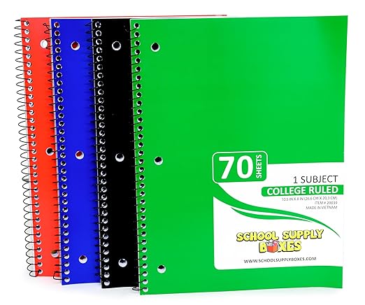 School Supply Boxes | High School Case (2 Boxes) | Back to School Essentials Kit for Students & Teachers | Includes 1" Binders, College-Ruled Notebooks, Highlighters, Markers, & More