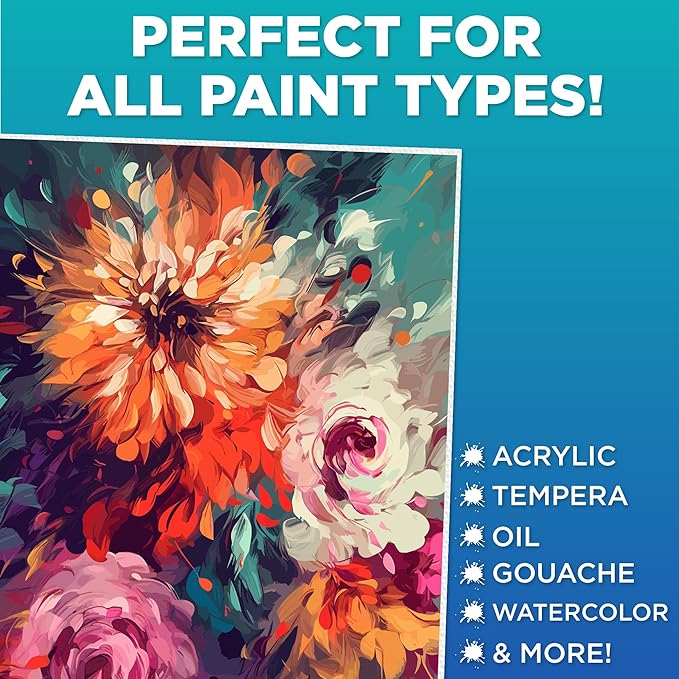 Horizon Group USA Painting Panel Stretched Canvas, 9" x 12", Pack of 8