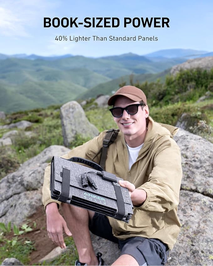 Anker SOLIX C200X Portable Power Station with 60W Solar Panel, 230.4Wh LiFePO4 Battery, 300W (600W Surge) Solar Generator, 140W Two-Way Fast Charging, For Outdoor Camping, Traveling, and Emergencies