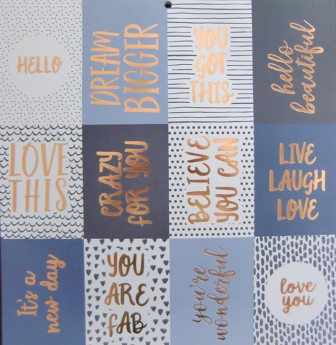 DCWV Printed Cardstock Paper 12x12, 36 Sheets of Scrapbook Paper for Crafts and Card Making, Double Sided Heavy Duty Cardstock with Foil Accents - Peri & Peach