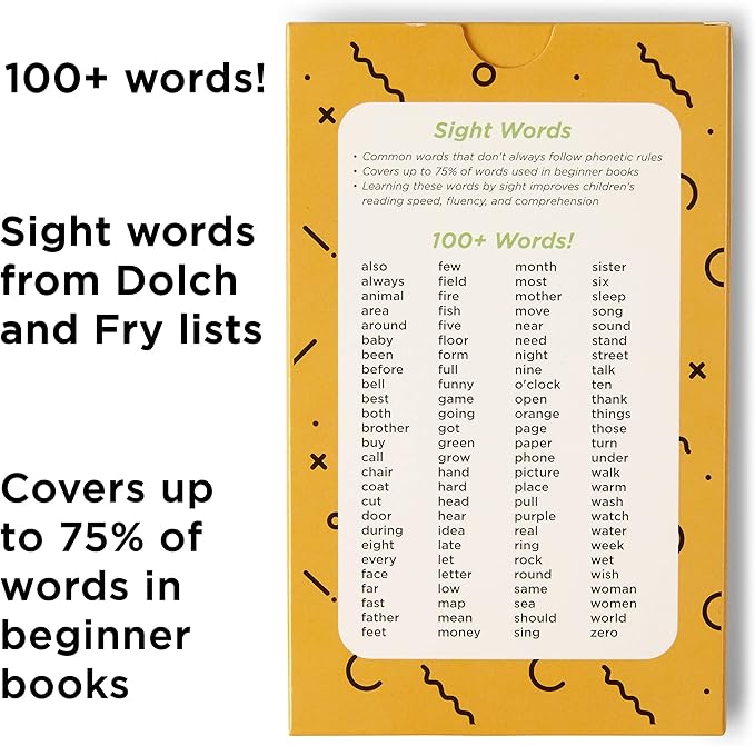 Award-Winning 1st Grade Sight Words Flash Cards – 100+ Dolch & Fry High-Frequency Words – Literacy Games for Ages 5–8 – Homeschool & Classroom Kit