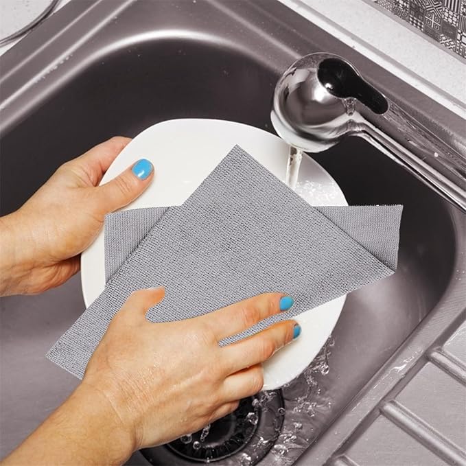 Microfiber Cleaning Cloths Roll 25Cm 20pcs Tear-Away Reusable Lint-Free Towels for Kitchen Car Home Cleaning Household Supplies