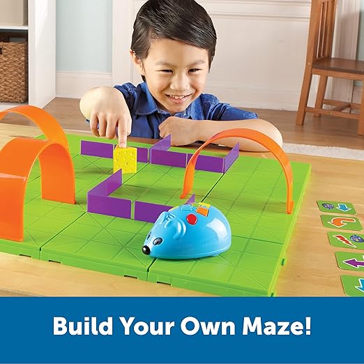 Learning Resources Code & Go Robot Mouse Activity Set - Robotics Kit For Kids, Pet Coding, STEM Games, Screen Free Activities, Engineering Science Kit, Toddler Interactive Games, Gifts For Boys