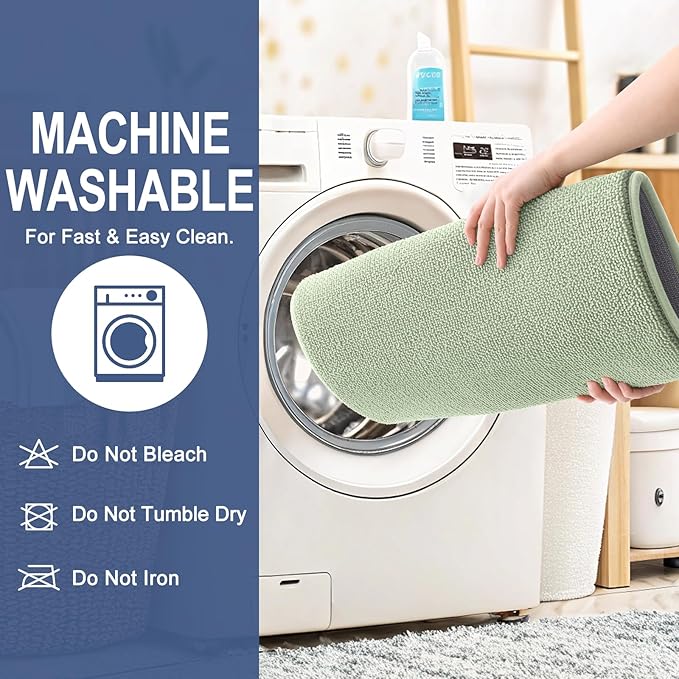 OLANLY Thick Memory Foam Bath Mat Rug 40x24, Extra Soft Absorbent Bathroom Rug, Quick Dry Bath Mats, Non-Slip, Machine Washable Carpet for Bathroom, Tub and Shower, Home Decor Accessories, Sage Green