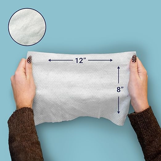 happimess WPE1001A-2SET Heavy Duty Cleaning Wipes, Multi-Purpose Multi-Surface Household Wipes, Extra Strong Cleaner for Kitchen, Bathroom, and Pet Messes, Unscented, 150 Count (2 Packs of 75)