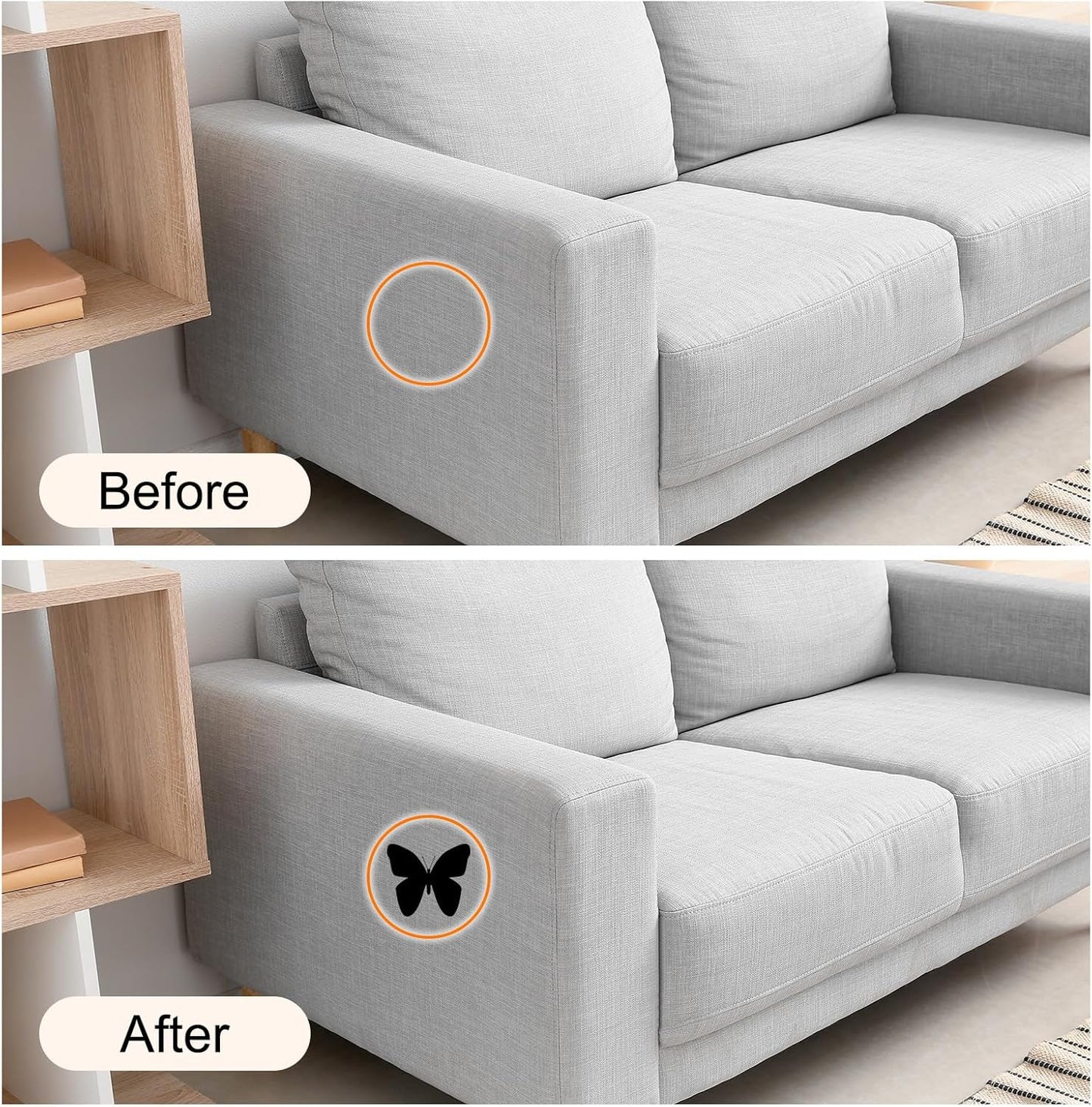 Repair Patches Repair Tape Self-Adhesive DIY Repair Patch Linen Gear Patch for Sofa, Furniture, Chair, Clothing,Tents,17x79 Inch,Deep Grey
