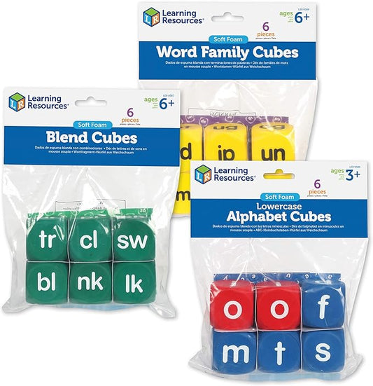 Learning Resources Phonics Cubes Class Set - Alphabet and Words Letter Recognition, ABC Classroom Must Haves, Teacher Supplies, Speech Materials, Back to School, Small Group Students Activities