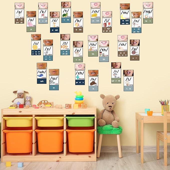 Ireer Boho Consonant Sound Wall Classroom Neutral Phonics Kit, Science of Reading Posters for Kindergarten, Speech Therapy Materials, Phonemic Awareness, Esl Teaching Material