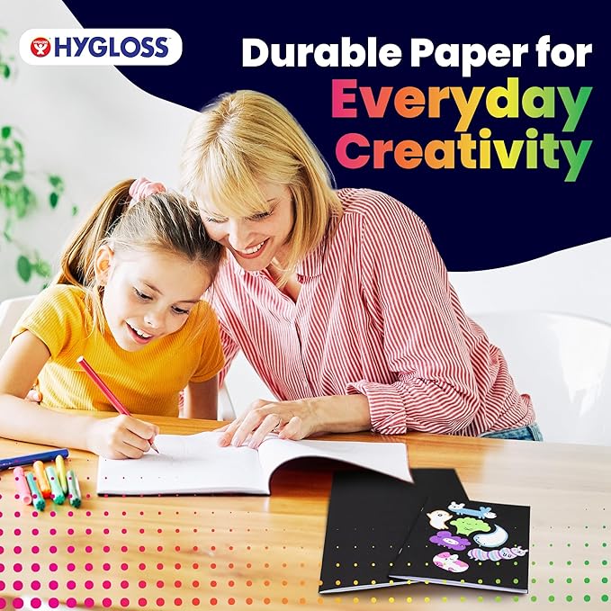 Hygloss Blank Books - Bulk 20 Pack – 4.25" x 5.5" A6 Black Paperback Blank Books for Kids to Write Stories, Doodle, Arts & Crafts – Plain Drawing Sketchbook, Unlined Journal, Notebook Without Lines