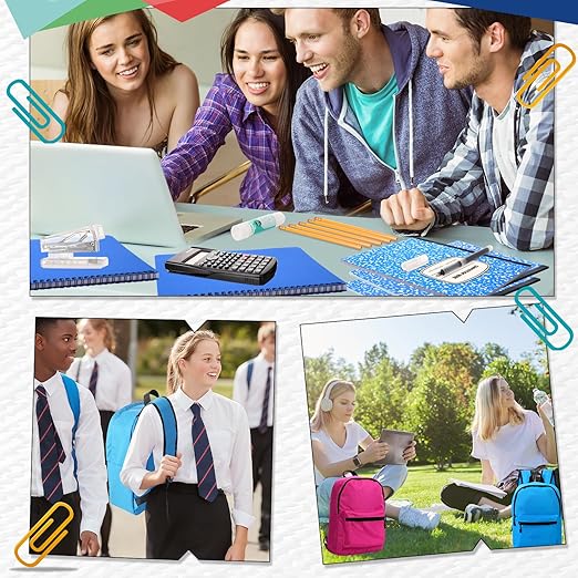 126 Pcs Christmas Middle High School Supplies Kit with Backpack for Student 7-12 Grades, School Supplies Bulk Bundle Essential Notebook Calculator for Xmas Holiday Gifts(Blue Aesthetics)