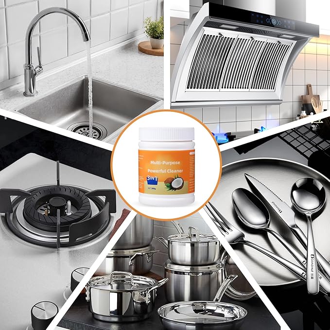 Multi-Purpose Powerful Cleaner for Kitchen, Heavy Kitchen Duty Degreaser, All-Purpose Cleaner Removes Stains on Microwave, Oven & Stove Top (260g)