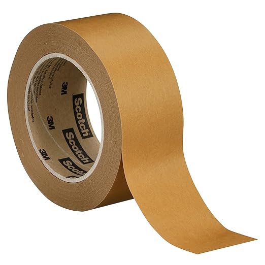 3M Scotch Performance Paper Box Sealing Tape 570,1.9" x 55 yd (48 mm x 50 m),1 Roll,Brown,Recycle-Compatible,Great for Packaging,Shipping,and Moving,(Pack of 2)