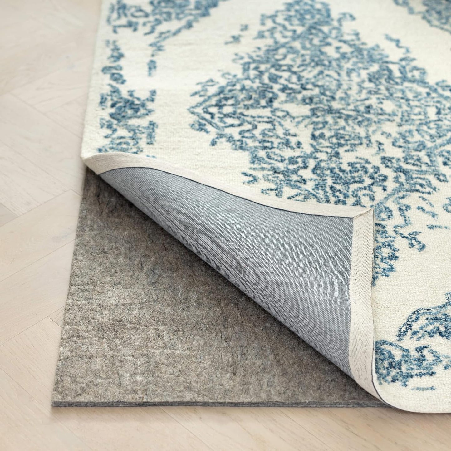 RUGPADUSA - Dual Surface - 8'10" x 11'10" - 3/8" Thick - Felt + Rubber - Enhanced Non-Slip Rug Pad - Adds Comfort and Protection - for Hard Surface Floors