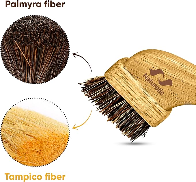 All-Natural Grout Brush Set | Wooden Cleaning Brush for Tile and Floor | Durable Floor Scrubber for Bathroom and Kitchen | Eco-Friendly Household Cleaning Tools – Pack of 2